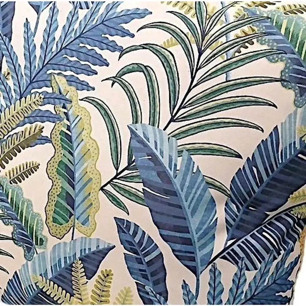 2 Set TOMMY BAHAMA‎ Tropical Leaf Throw Pillow Indoor Outdoor 16 X 16 Blue Green